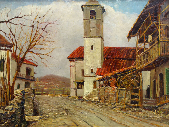 ROMOLO GARRONE - 'Chiesetta in Valchiusella' 1940