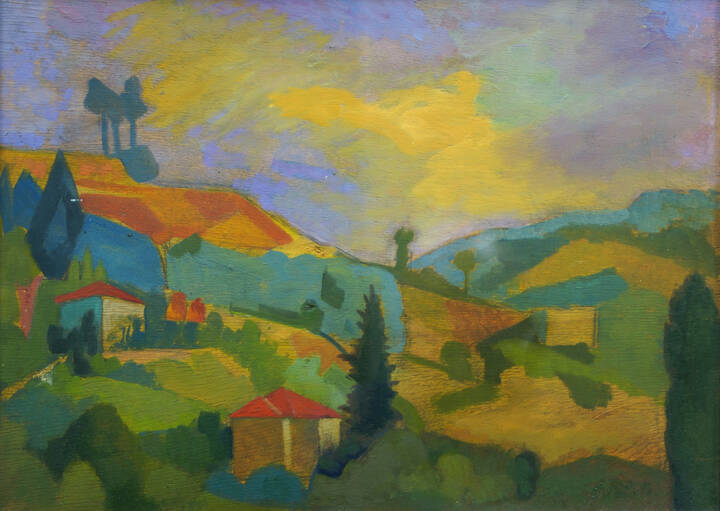 ERMANNO POLITI - 'Collina torinese' 1947