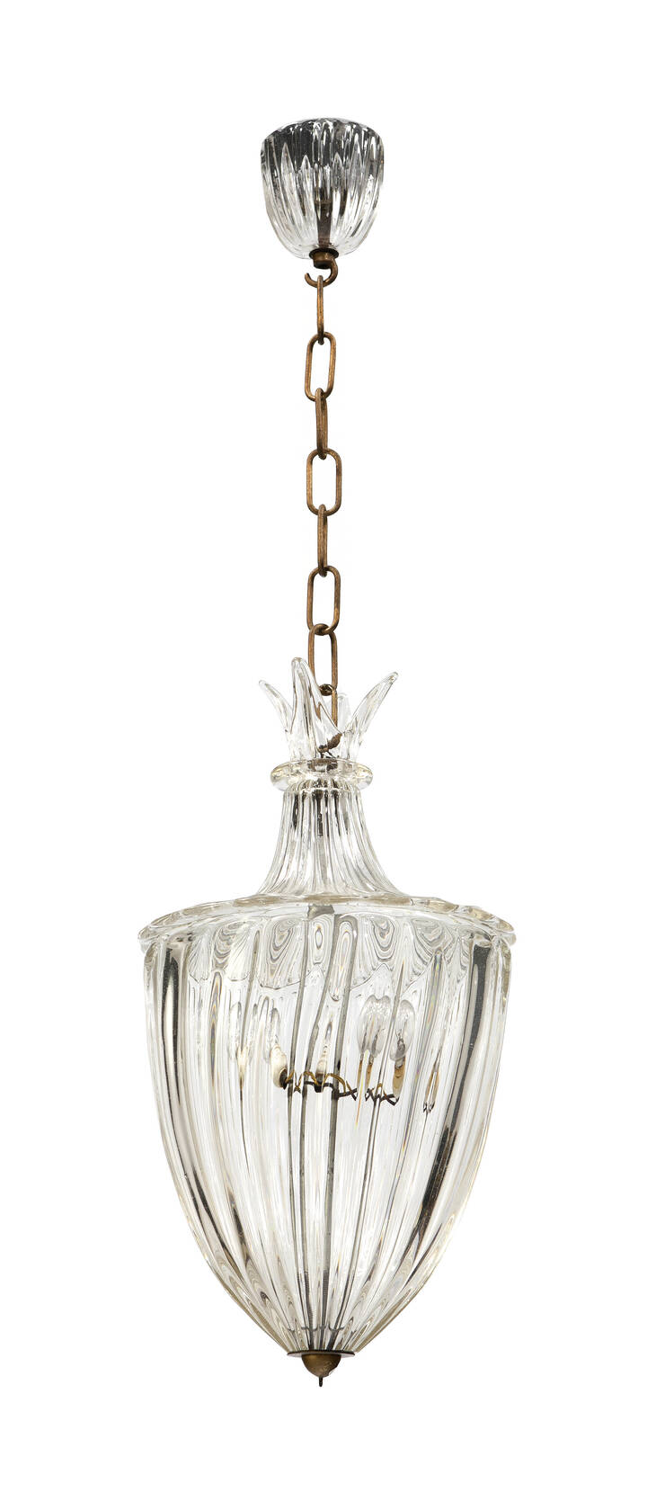 SEGUSO - Lampada a sospensione in vetro trasparente di Murano,