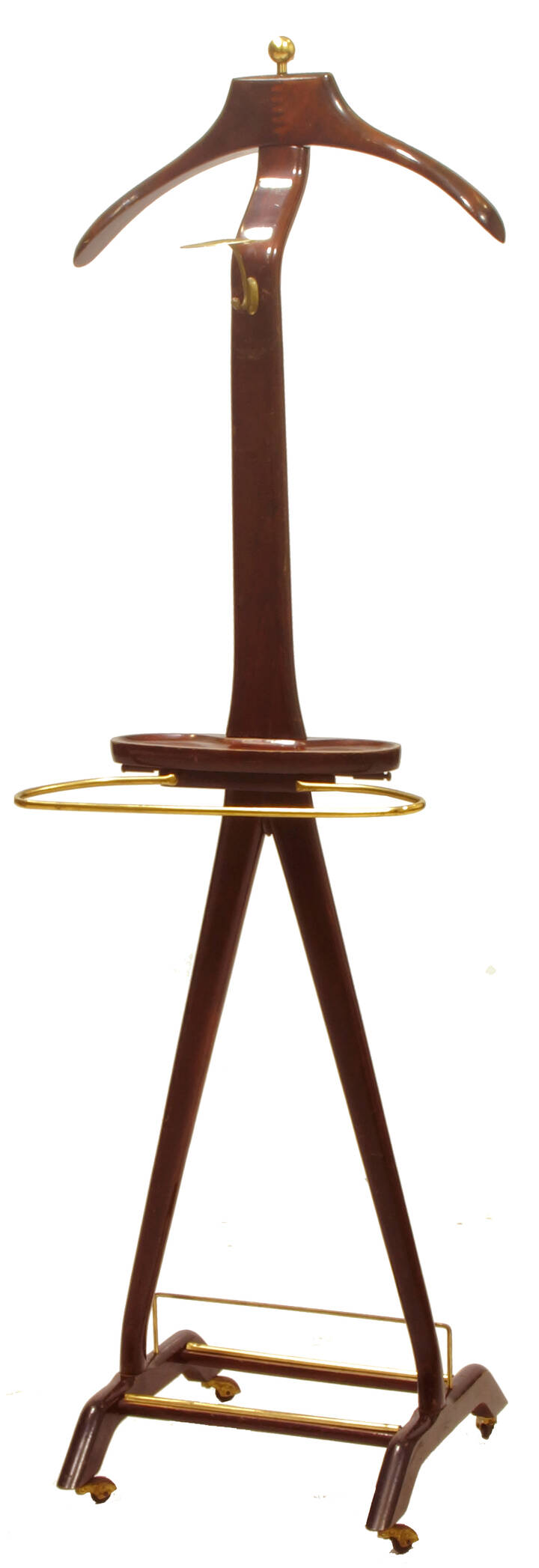 ICO PARISI - Servomuto in legno di faggio e ottone.