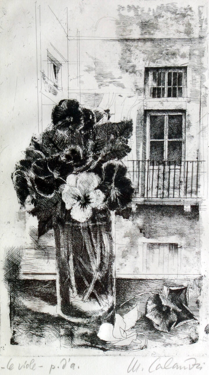 MARIO CALANDRI - 'Le viole' 1980