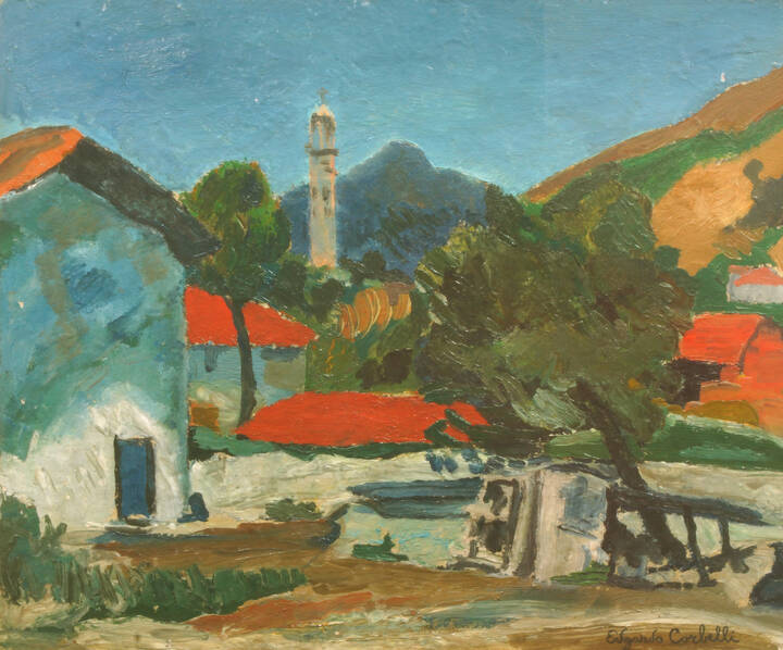 EDGARDO CORBELLI - 'Nelle vicinanze del Santuario di Trana' anni '50