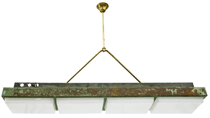 PRODUZIONE ITALIANA - Neon con struttura in metallo laccato e plexiglass.