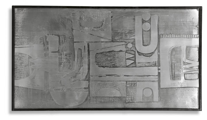 NERONE E PATUZZI GRUPPO NP2 - Pannello in acciaio saldato e patinato.