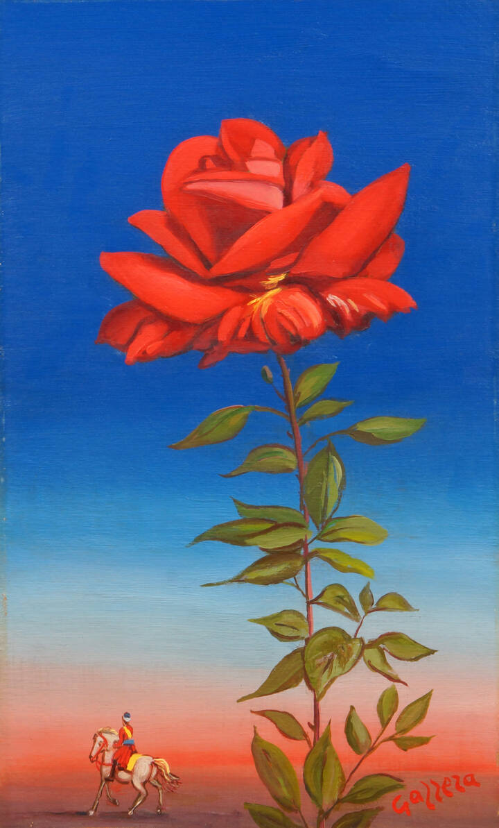 ROMANO GAZZERA - 'Rose rosse e cavaliere' 1975