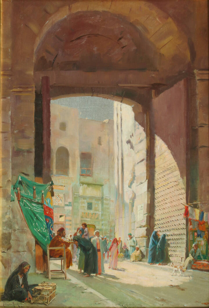 ALBERTO ROSSI - 'Bab el Zuela la Porta Miracolosa al Cairo' 1901
