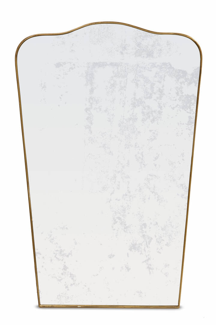 PRODUZIONE ITALIANA - Specchiera con cornice in ottone.