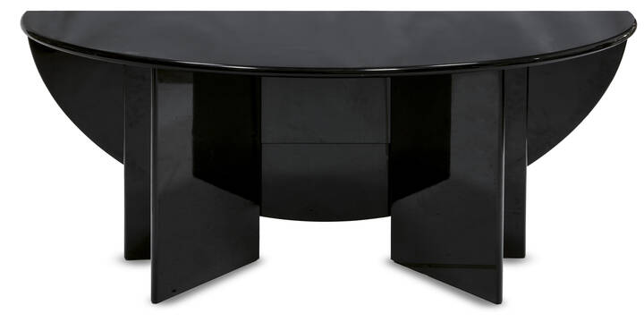 KAZUHIDE TAKAHAMA - Antonella<br>Tavolo pieghevole che si trasforma in console, in legno laccato.
