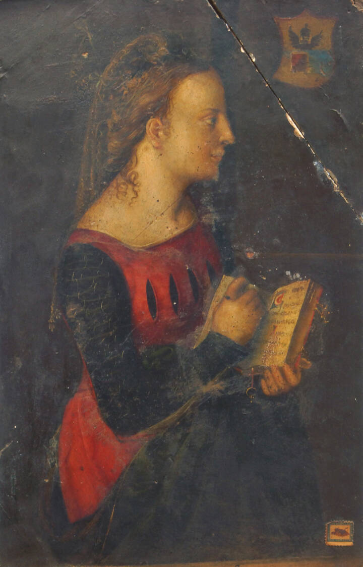 PITTORE ANONIMO - 'Dama con libro'