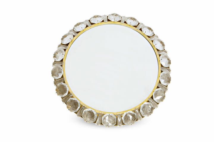 BAKALOWITS & SOHNE - 3648<br>Specchiera retroilluminata con struttura in ottone, elementi in vetro trasparente molato e cristallo specchiato.