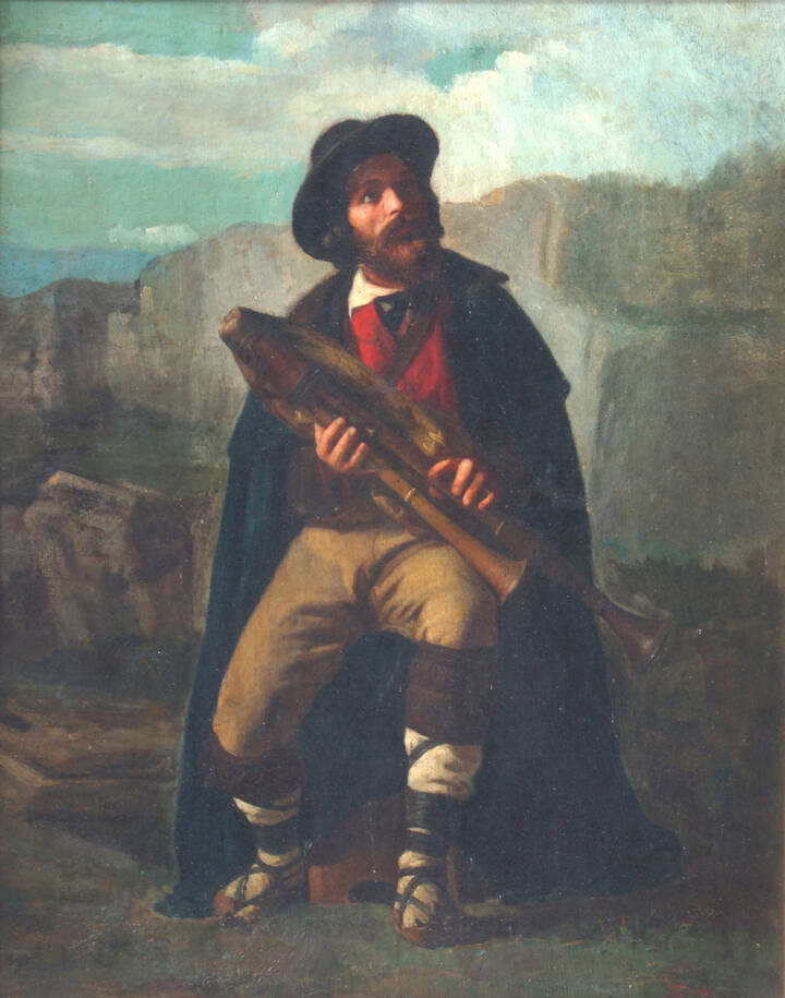 PITTORE ANONIMO - 'Pastore con cornamusa'