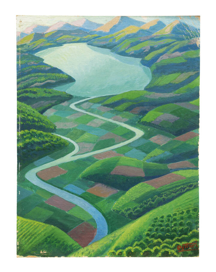 GERARDO DOTTORI - 'Paesaggio aereo' 1936