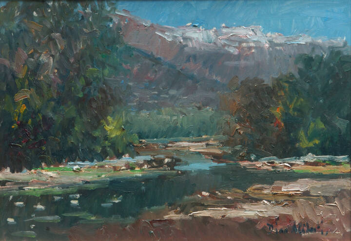 DINO ALIBERTI - 'Rive del Malone presso Front' 1989