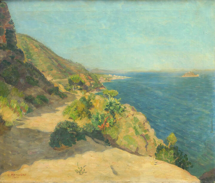 GIUSEPPE MANZONE - 'Marina ad Alassio' 1953