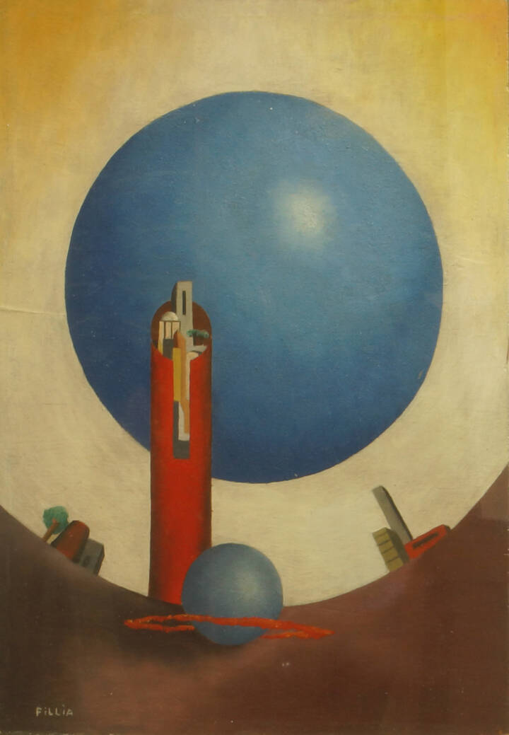 FILLIA (LUIGI COLOMBO) - 'Paesaggio futurista' 1930