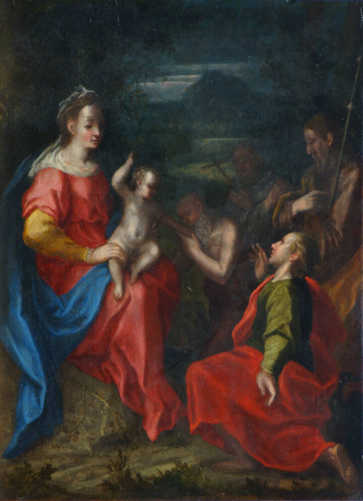 PITTORE ANONIMO - 'Adorazione del Bambino'