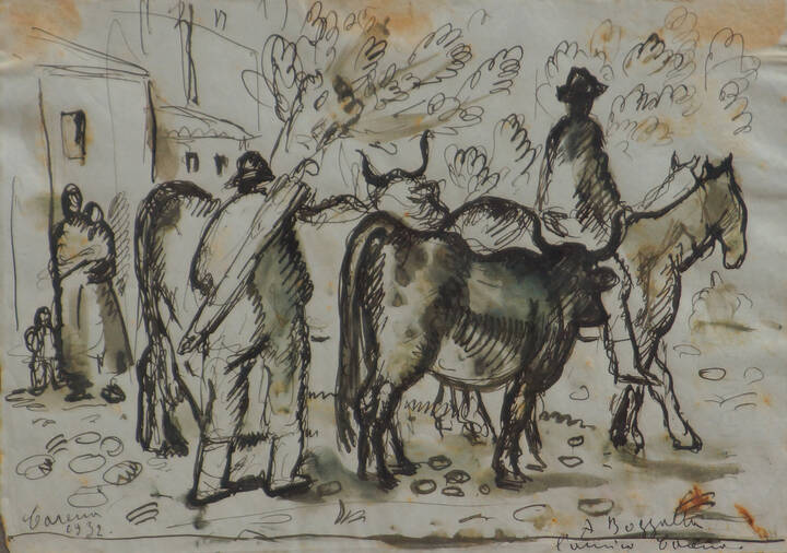 FELICE CARENA - 'Butteri' 1932