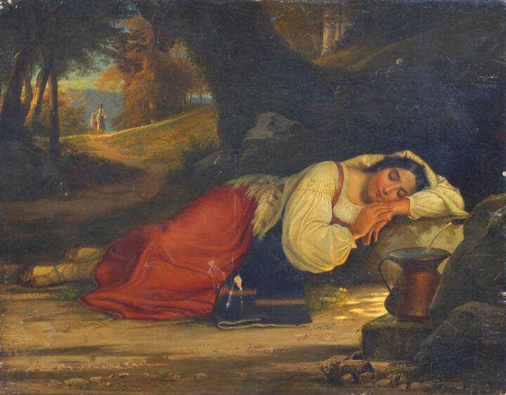 JULIUS MOSER - 'Il riposo' 1841