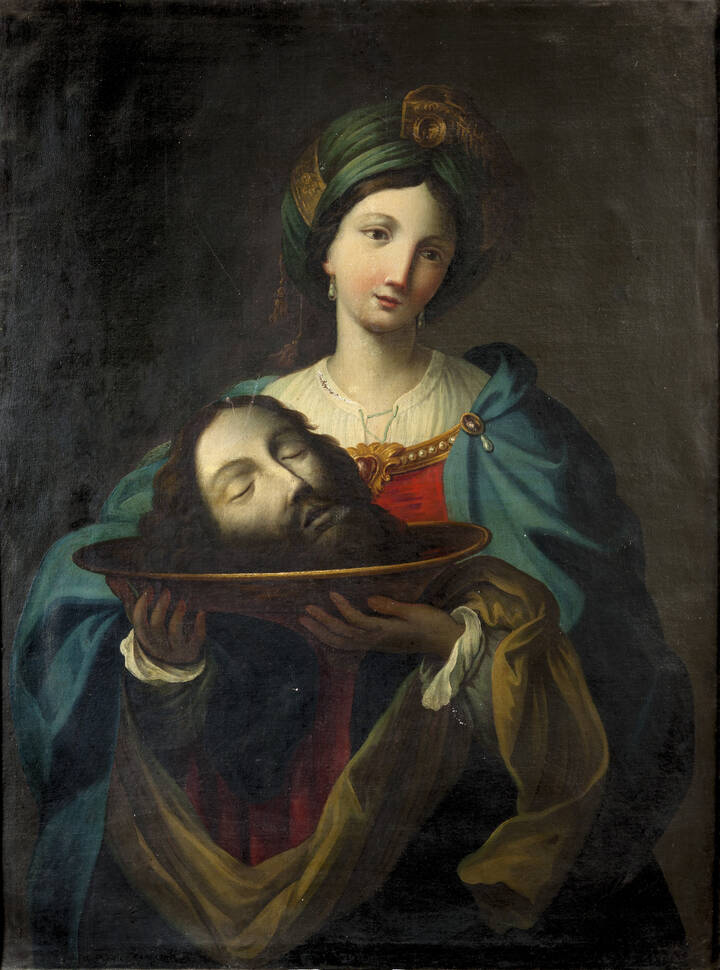 PITTORE ANONIMO DEL XIX SECOLO - 'Salomé con la testa del Battista'