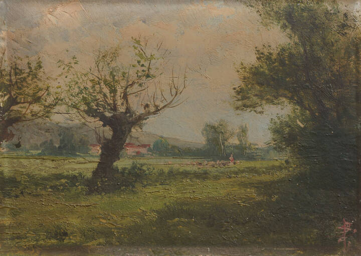 GIACINTO BO - 'Paesaggio di campagna'