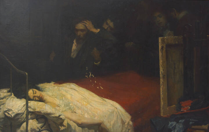 LIONELLO BALESTRIERI - 'Mimì... Mimì... (La morte di Mimì)' Parigi 1898