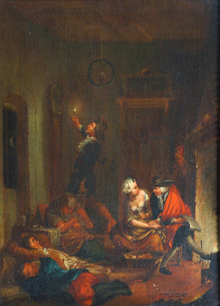 PITTORE ANONIMO DEL XVIII SECOLO - 'Scena galante'