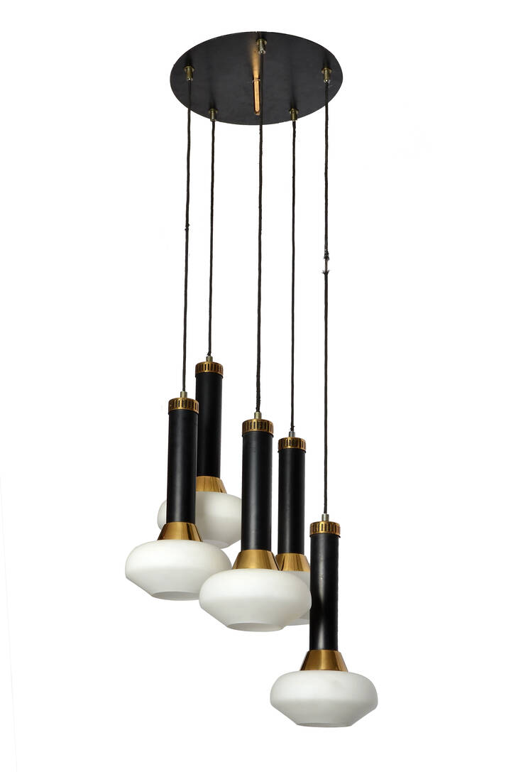 STILNOVO - Lampada a sospensione in metallo laccato e 