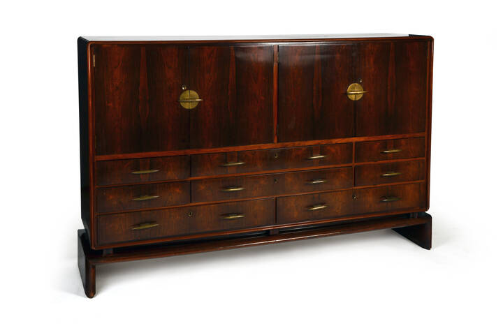 PRODUZIONE ITALIANA - Mobile contenitore in legno di faggio a quattro 