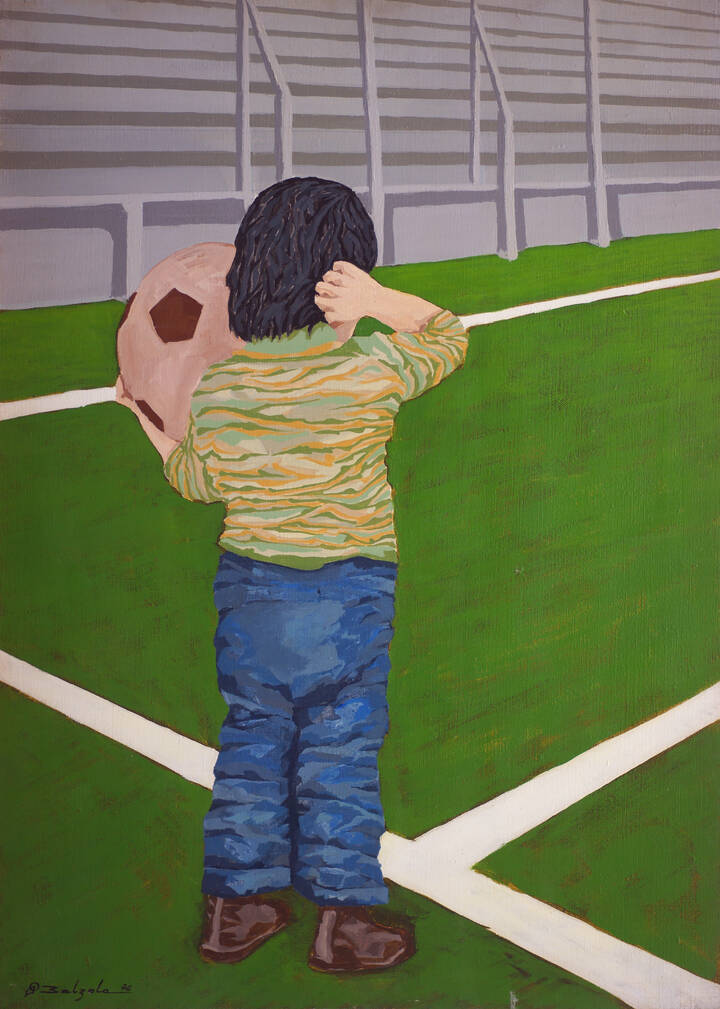 BALZOLA GINO (LUIGI) - 'Giochi di bimbi - Il pallone' 1976