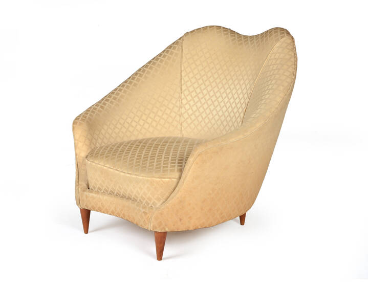 FEDERICO MUNARI - Poltrona con struttura in legno 