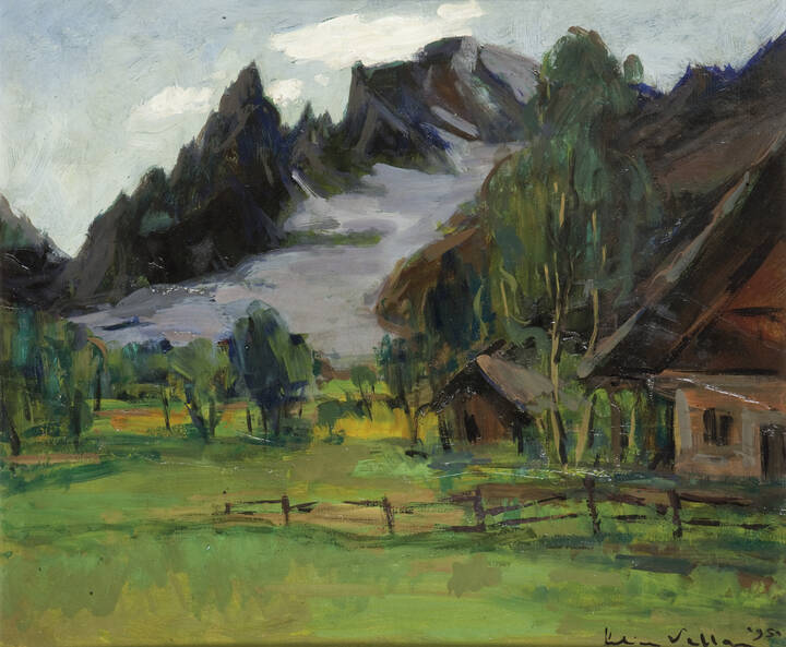FELICE VELLAN - 'Entrèves (Valle d'Aosta - Courmayeur)' 1950