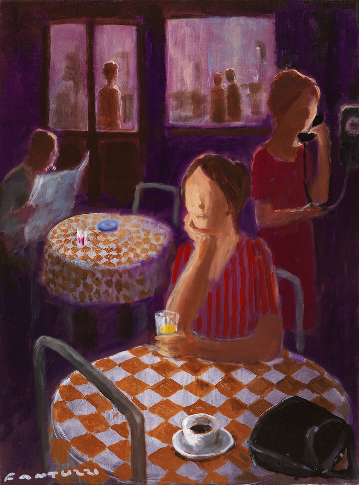 ELIANO FANTUZZI - 'Interno di bar' 1983