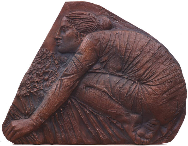 EMILIO GRECO - 'Donna con fiori'