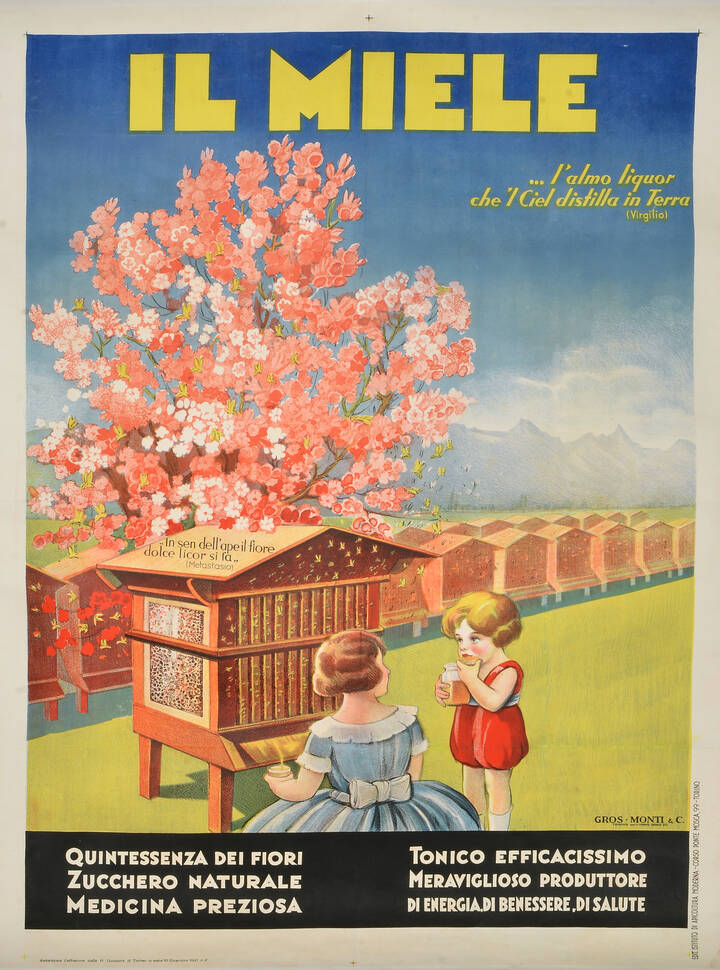 MANIFESTO - 'Il miele - ... l'almo liquor che il ciel distilla in terra<br>(Virgilio)' 1931