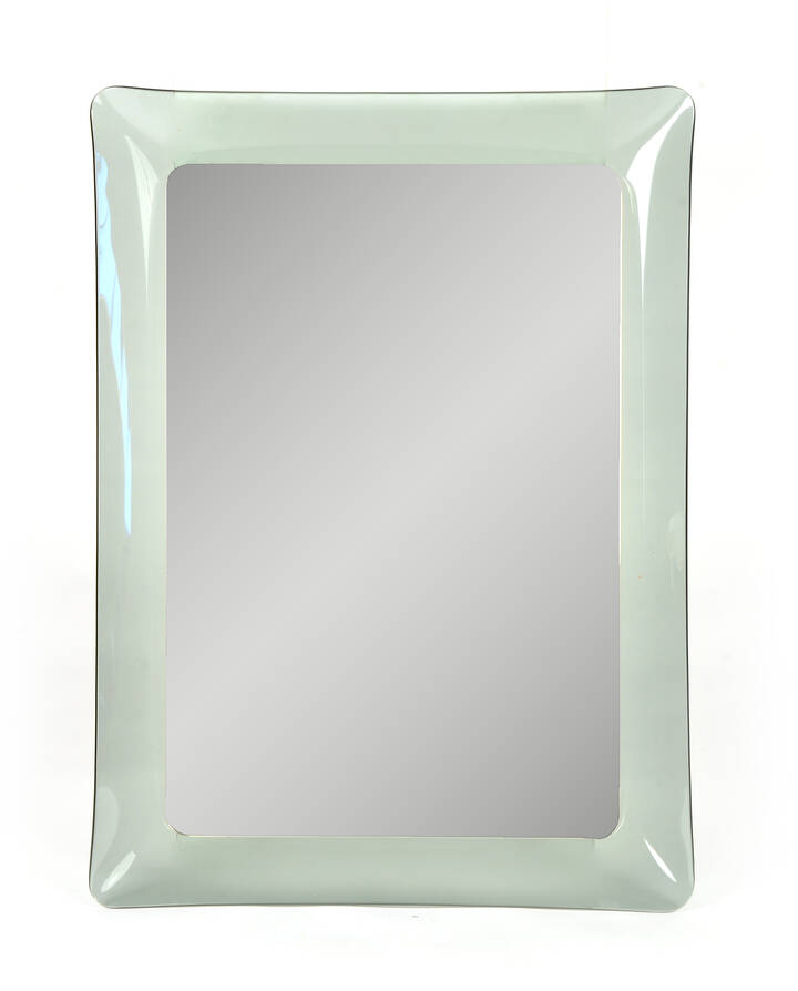 CRISTAL ART - Specchio con cornice in vetro colorato