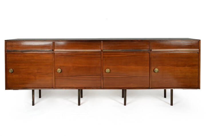 PRODUZIONE ITALIANA - Credenza in legno verniciato a quattro sportelli e 