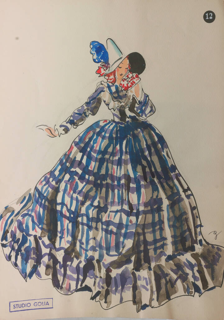 GOLIA (Eugenio Colmo) - 'Figura femminile in costume'