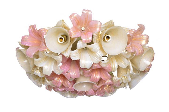 BAROVIER & TOSO - Lampada a sospensione ad elementi floreali