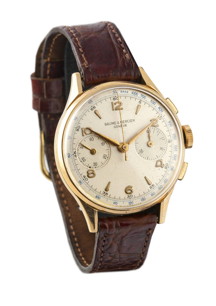 BAUME & MERCIER - Cronografo a due contatori, anni '50