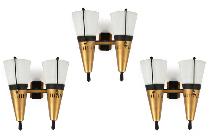 STILNOVO - Tre appliques con doppio diffusore orientabile,