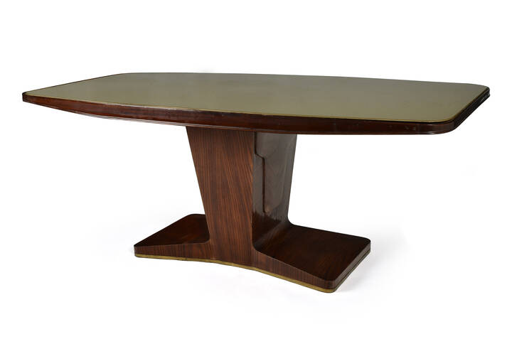 DASSI - Tavolo da pranzo in legno verniciato, profili in 