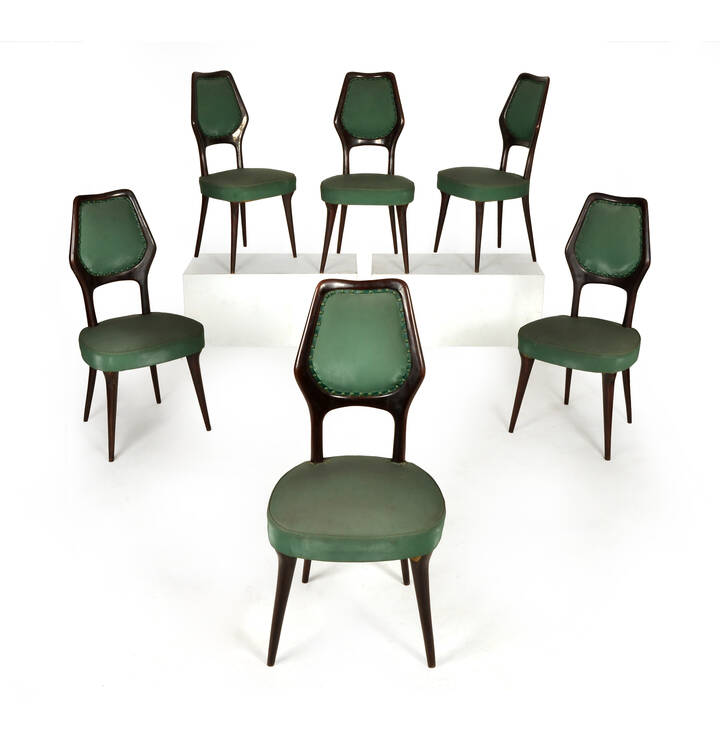 DASSI - Sei sedie in legno verniciato,