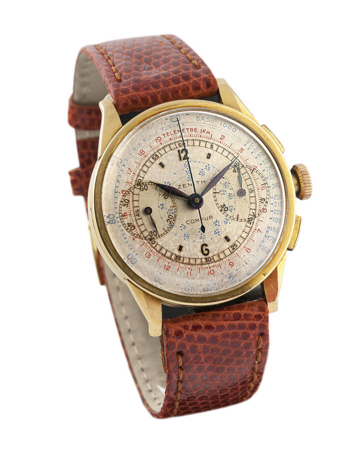 ZENITH - Cronografo a due contatori, Mod. 'Compur', anni '40