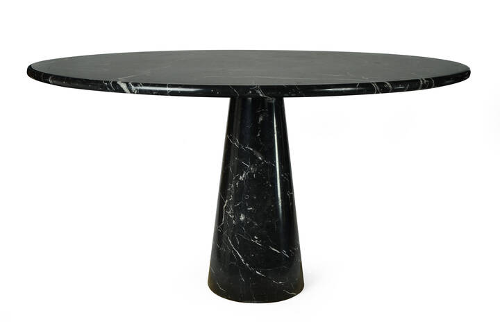 MANGIAROTTI ANGELO, attribuito - Tavolo in marmo nero Marquinia 