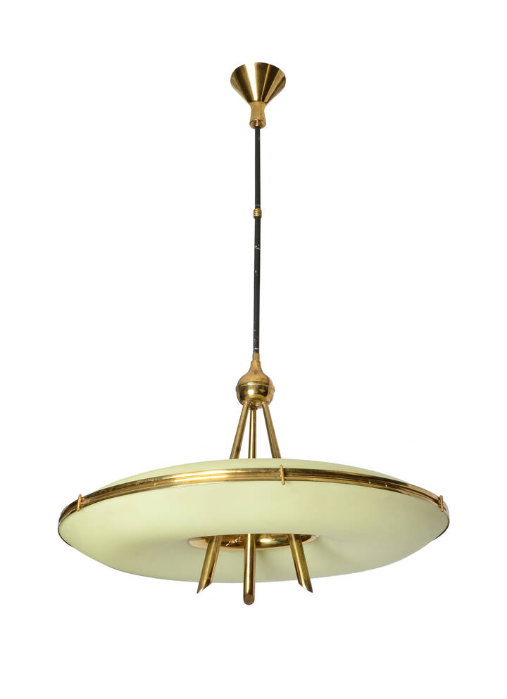 STILNOVO - Lampada a sospensione con struttura in ottone