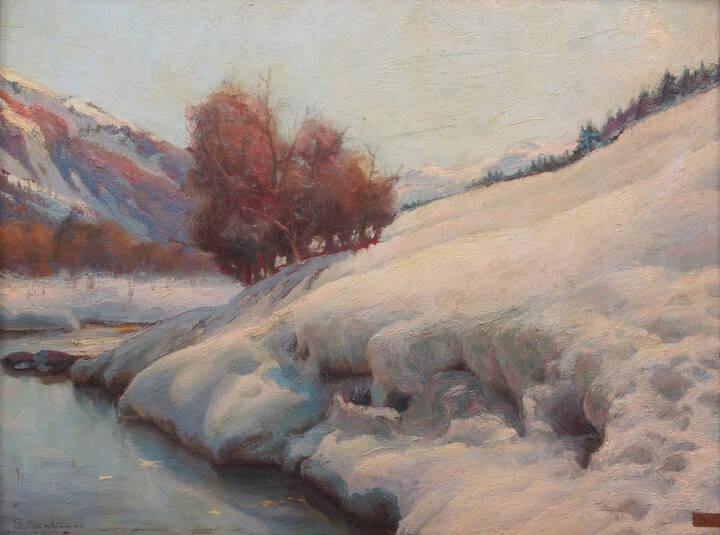 SERGIO MANTOVANI - 'Paesaggio innevato'