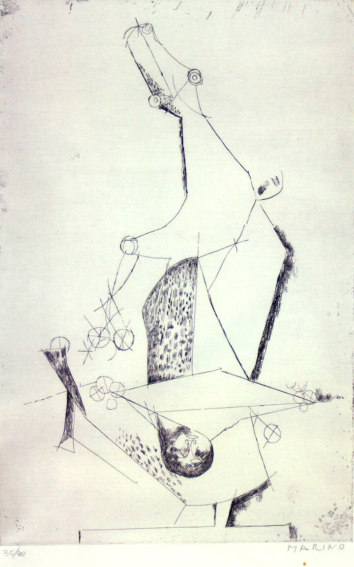 MARINO MARINI - 'Cavallo e figura'