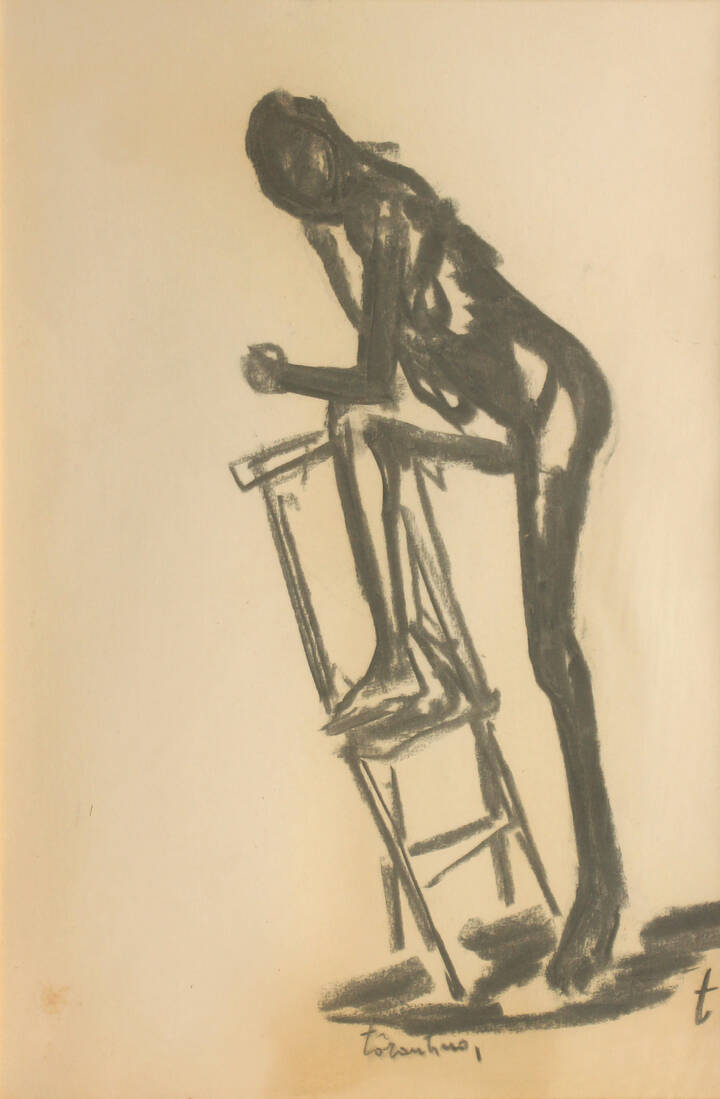 GIUSEPPE TARANTINO - 'Figura femminile con sedia'