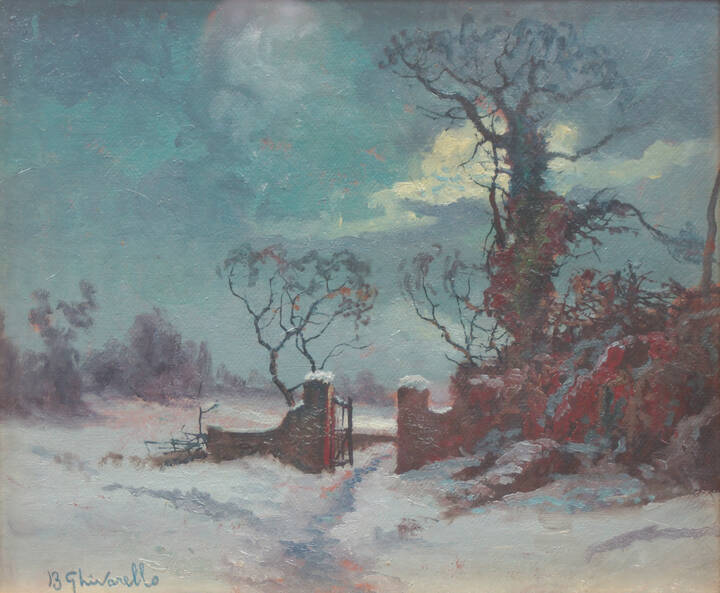 BENEDETTO GHIVARELLO - 'Paesaggio innevato'