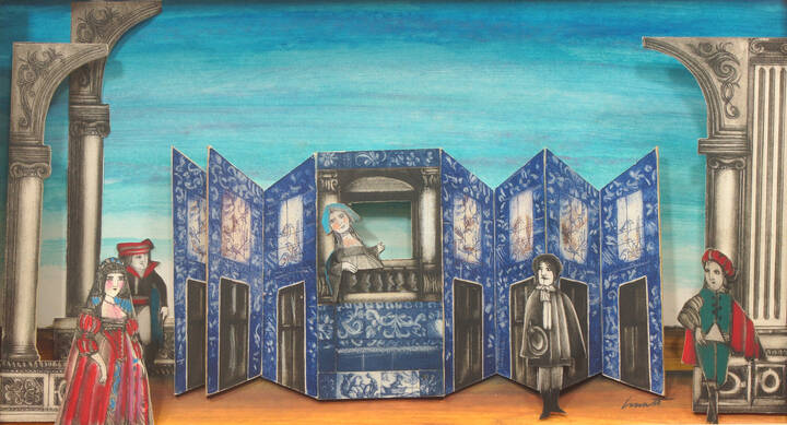 GABRIELE LUZZATI - 'Teatrino - Scenografia del 'Turco in Italia''